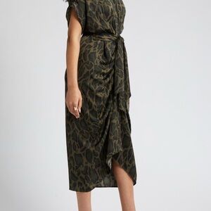 Betsey Johnson Black and Gold Midi Dress